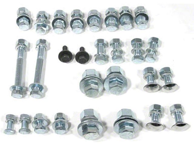 El Camino Bumper Bolt Kits Front, Complete Mounting Kit, 100 Pieces, 1960
