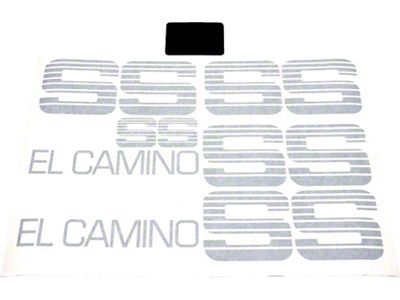 El Camino Choo Choo Super Sport Decal Set, Silver, 1984-1987