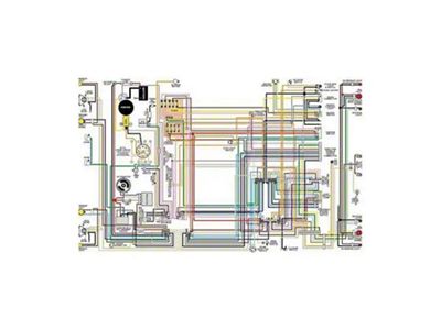 El Camino Color Laminated Wiring Diagram, 1964-197