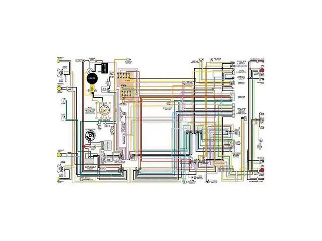 El Camino Color Laminated Wiring Diagram, 1964-197