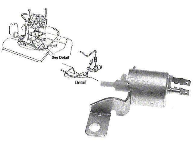 El Camino Transmission Control Spark Solenoid TCS 350 c.i. With Manual Transmission Except Special High Performance,1974