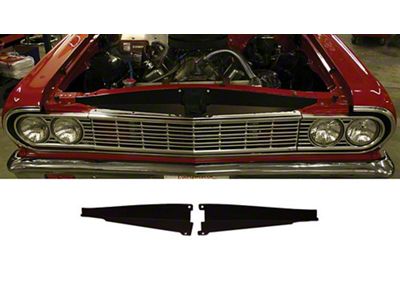 El Camino Core Support Filler Panel, Black Anodized, 1964
