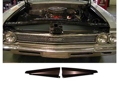 El Camino Core Support Filler Panel, Black Anodized, 1966