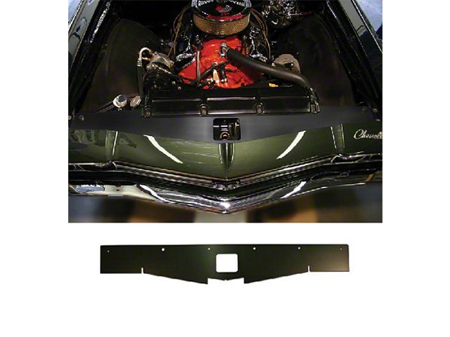 El Camino Core Support Filler Panel, Black Anodized, 1968-1969