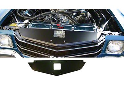 El Camino Core Support Filler Panel, Black Anodized, 1970-1972