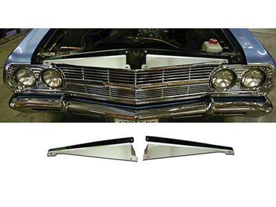 El Camino Core Support Filler Panel, Polished Aluminum, 1965