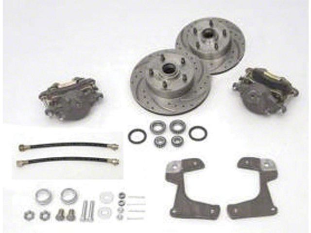 El Camino Disc Brake Kit, At The Spindle, With Drilled & Sweep Slotted Rotors, 1959-1960