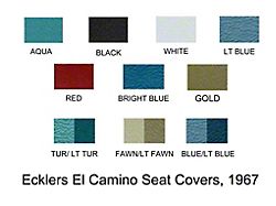 El Camino Distinctive Industries Seat Cover, Split Bench, 1967