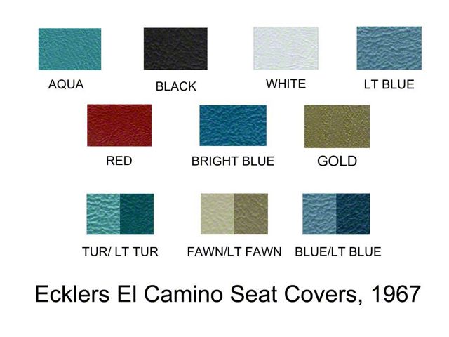 El Camino Distinctive Industries Seat Cover, Split Bench, 1967