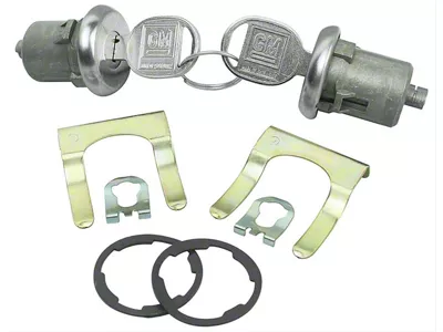 Door Lock Set with Late Style Round Keys (64-81 El Camino)