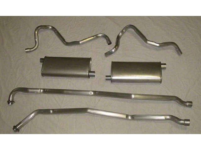 El Camino Exhaust, Dual, Without Resonators, V8, Stainless Steel, 1964-1972