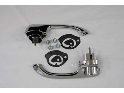 El Camino Exterior Door Handles, Front, Show Quality, 1966-1967
