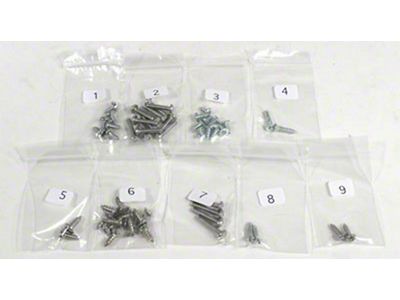 El Camino Exterior Screw Kits 52 Screws, 1960