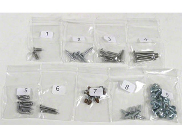 El Camino Exterior Screw Kits 68 Screws, 1964-1965