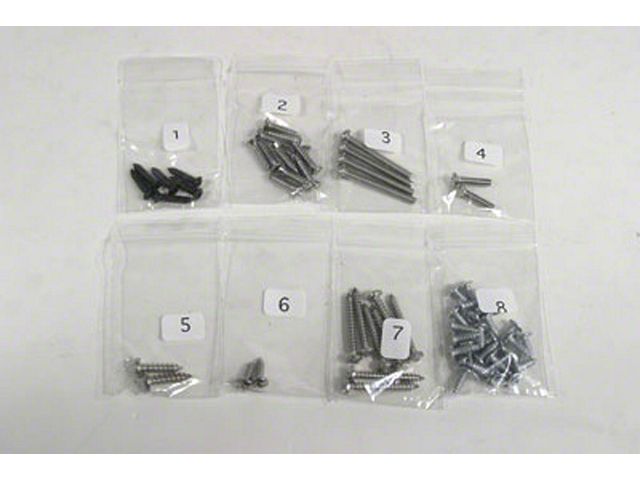 El Camino Exterior Screw Kits With Wheel Well, 66 Screws, 1973-1977