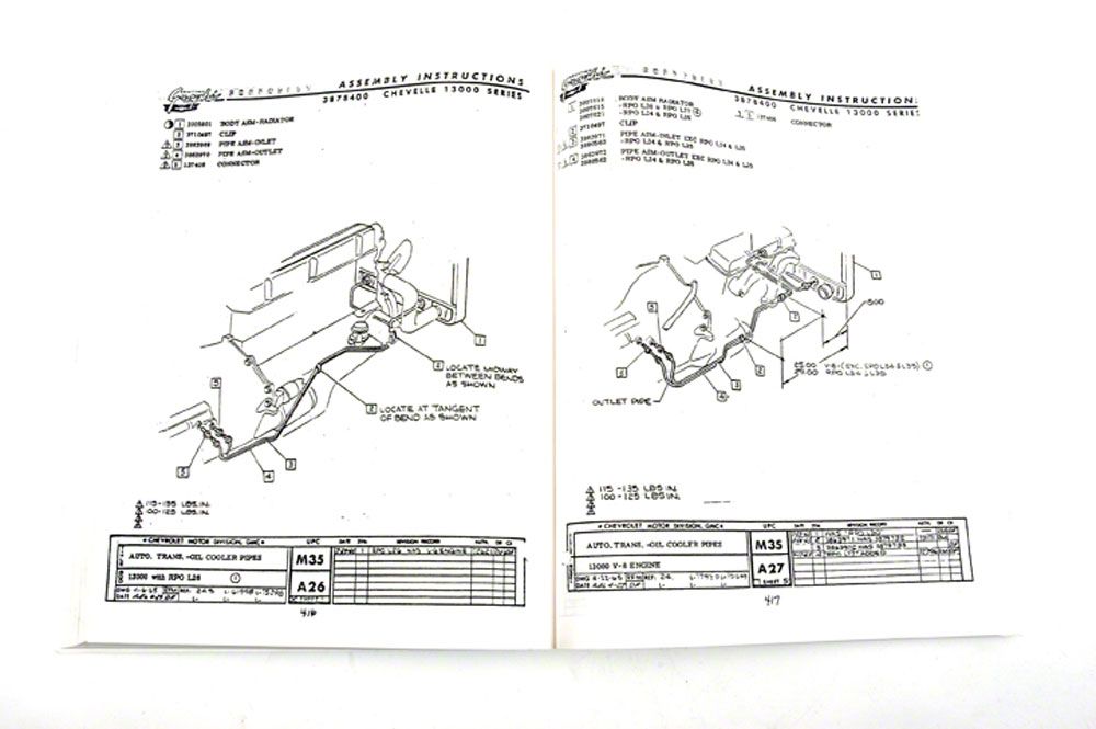 Ecklers 1966 Chevy Chevelle Factory Assembly Manual