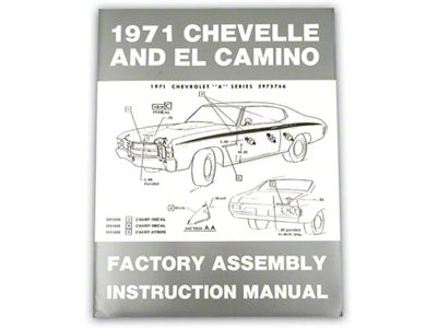 1971 Chevy Chevelle Factory Assembly Manual