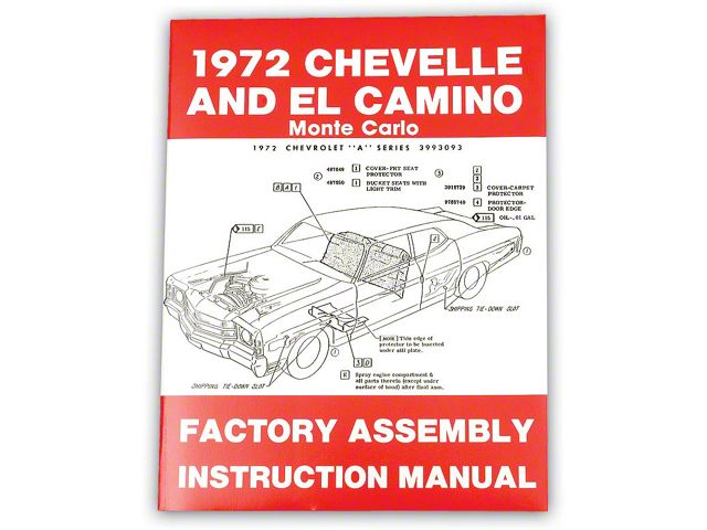 1972 Chevy Chevelle Factory Assembly Manual