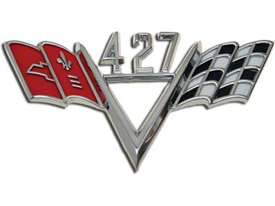 El Camino Fender Emblem, 427 V With Flags, 1965-1967