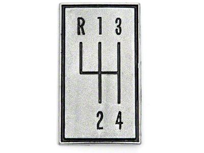 El Camino Four Speed Console Shift Plate Indicator, 1966-1967