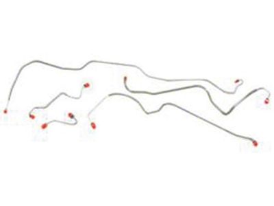 El Camino Front Brake Line Set, Power Disc, Stainless Steel, 1969