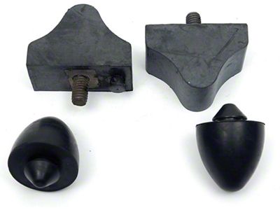 Front Control Arm Bumpers, Rubber 64-72 Lowers & Uppers, Kit