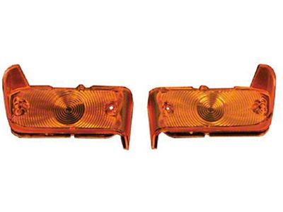 El Camino Front Turn Signal & Parking Lamp Lens, In Bumper,1965