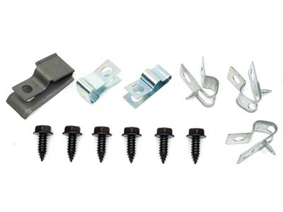 El Camino Fuel Line Clip Set, For Cars With Return Line, 1968-1972