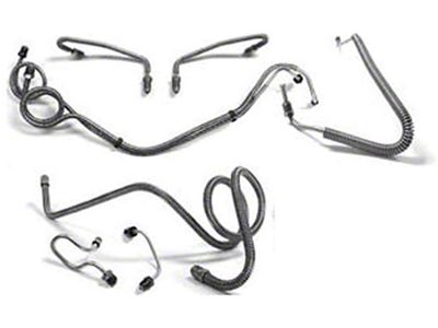 Full Brake Line Set,Manual Drum Wo/SS,Stainless,64-65