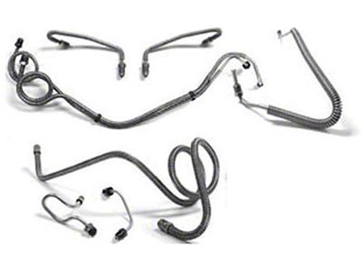 El Camino Full Brake Line Set, Power Disc, OE Steel, 1983-1987