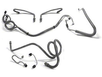 Full Brake Line Set, Power Disc, Stainless Steel (64-67 El Camino)