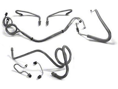 Full Brake Line Set,Power Drum,Stainless Steel,59-60