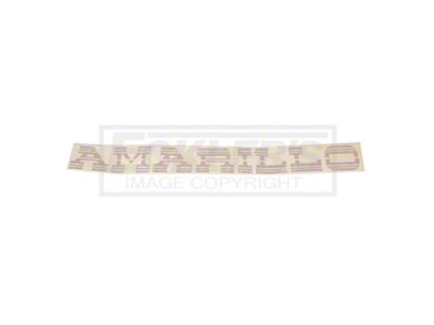 El Camino Gmc Amarillo Tailgate Decals Red & Charcoal, 1983-1984