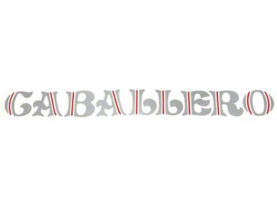 El Camino Gmc Caballero Tailgate Decals Silver & Red, 1985-1987
