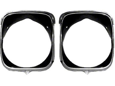 El Camino Headlight Bezels, Inner & Outer, Left, 1969