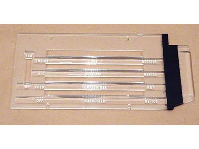 El Camino Heater & Air Conditioning Control Panel Lens, 1966-1967
