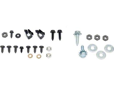 El Camino Heater & Air Conditioning Fastener Kit, Small Block Rear Of Firewall, 1972