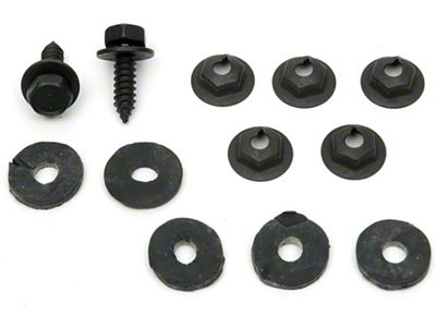 El Camino Heater Box To Firewall Fasteners, 1965-1966