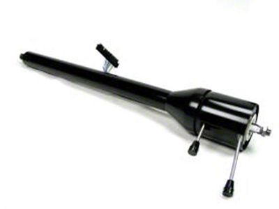 El Camino Ididit Steering Column, Tilt, Floor Shift, Black Powder Coat, 1966