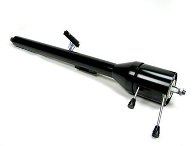 El Camino Ididit Steering Column, Tilt, Floor Shift, Black Powder Coat, 1967-1968