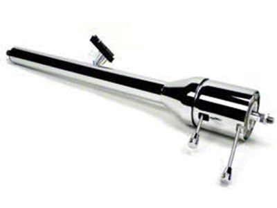 El Camino Ididit Steering Column, Tilt, Floor Shift, Paintable Steel, 1966