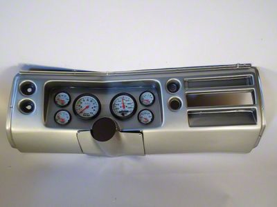 El Camino -Instrument Cluster Panel, Aluminum Finish, With Phantom Gauges, 1968