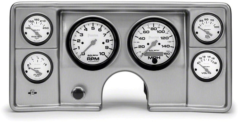 Ecklers El Camino Instrument Cluster Panel, Aluminum Finish