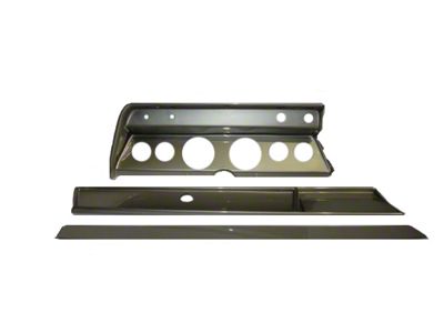 El Camino Instrument Cluster Panel, Aluminum Finish, With Pre-Cut Holes, 1966