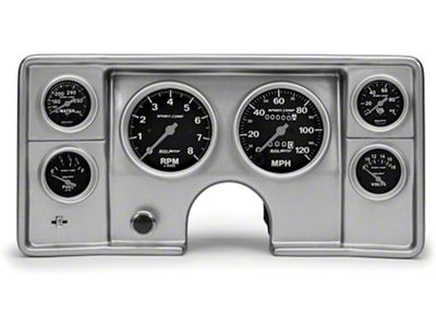 El Camino Instrument Cluster Panel, Aluminum Finish, With Sport Comp Gauges, 1978-1981