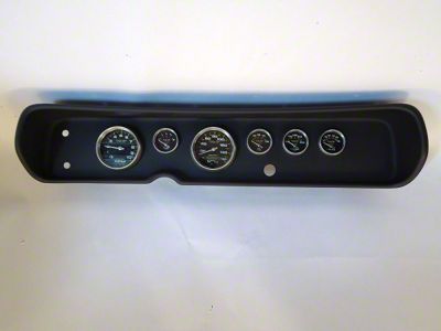 El Camino - Instrument Cluster Panel, Black Finish, With Carbon Fiber Series Gauges, 1964-1965