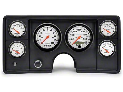 El Camino Instrument Cluster Panel, Black Finish, With Phantom Gauges, 1978-1981