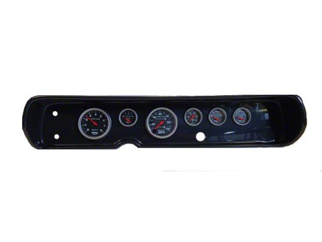 El Camino Instrument Cluster Panel, Black Finish, With SportComp Gauges, 1964-1965