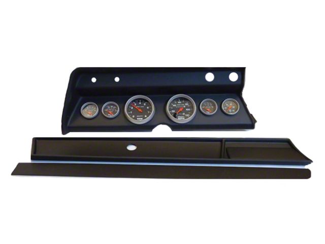 El Camino Instrument Cluster Panel, Black Finish, With SportComp Gauges, 1967