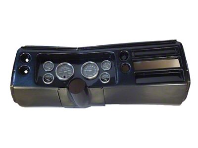 El Camino Instrument Cluster Panel, Carbon Fiber Finish, With Carbon Fiber Series Gauges, 1968